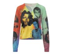Versace - Printed Silk Knit Cardigan - - Knitwear - Donna - Multicolore - S