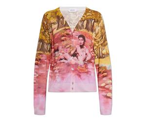 Versace - Printed Silk Knit Cardigan - - Knitwear - Donna - Multicolore - S