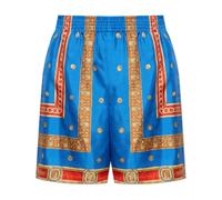 Versace - Printed Silk Twill Shorts - - Shorts - Uomo - Blu - 2XL