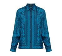 Versace - Printed Silk Twill Slim Shirt - - Shirts - Uomo - Blu - S