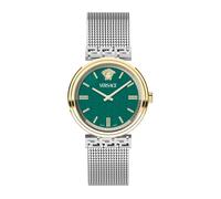 Versace - Quadrante verde in acciaio inossidabile orologio analogico - - Accessories - Donna - Grigio - ONE SIZE