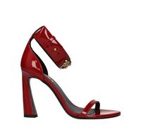 Versace Red Leather Stiletto Heel Sandals - EU35/US5