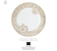 Versace Rosenthal - Barocco Beige - Piatto Piano Gourmet cm 28 / inch 11.02
