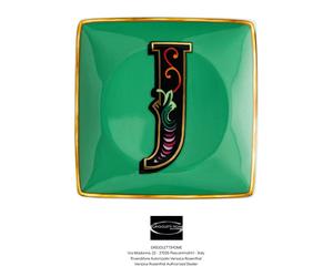 Versace Rosenthal - Holiday Alphabet - J - Coppetta Quadra Piana cm 12 x 12