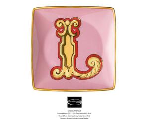 Versace Rosenthal - Holiday Alphabet - L - Coppetta Quadra Piana cm 12 x 12