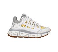 Versace, ,Shoes ,Donna ,Bianco ,37 1/2 EU Sneakers in pelle con lacci e loghi