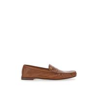 Versace, ,Shoes ,Uomo ,Marrone ,41 EU Mocassini con dettaglio bottone