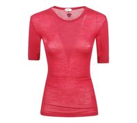 Versace - Stretch Virgin Wool T-Shirt - - Tops - Donna - Rosso - S