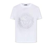 Versace, ,Tops ,Donna ,Bianco ,S T-shirt con cristalli
