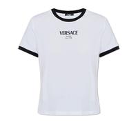 Versace, ,Tops ,Donna ,Bianco ,S T-Shirt in jersey di viscosa stretch