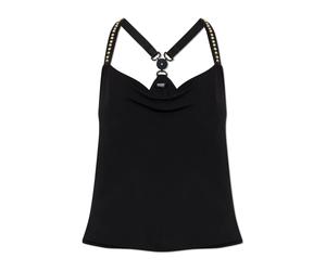 Versace - Top Arricciato in Crêpe Jersey Stretch - - Tops - Donna - Nero - S