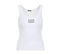Versace - Top in Cotone Elasticizzato a Costine - - Tops - Donna - Bianco - L