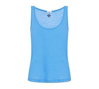 Versace - Top smanicato in lana a coste ricamato - - Tops - Donna - Blu - S