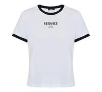 Versace, ,Tops ,Donna ,Bianco ,S T-Shirt in jersey di viscosa stretch
