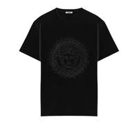 Versace, ,Tops ,Donna ,Nero ,M T-shirt in cotone con Medusa