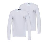 Versace, ,Tops ,Uomo ,Bianco ,3XL Due t-shirt con logo