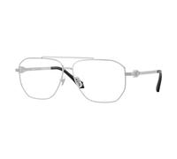 Versace Uomo VE1307 1000 Montature da vista Metallo Argento Trasparente Pilot Normale