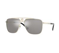 Versace Uomo VE2238 12526G Occhiali da sole Metallo Oro Grigio Squadrata Specchiate