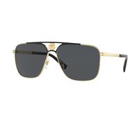 Versace Uomo VE2238 143687 Occhiali da sole Metallo Oro Grigio Squadrata Normale