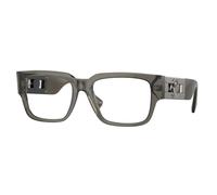 Versace Uomo VE3350 5436 Montature da vista Acetato Grigio Trasparente Squadrata Normale