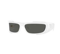 Versace Uomo VE4446 314/87 Occhiali da sole Nylon Bianco Grigio Squadrata Normale