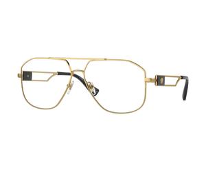 Versace Uomo Versace VE1287 1002 Montature da vista Acciaio Oro Pilot Normale