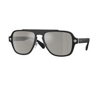 Versace Uomo Versace VE2199 10006G Occhiali da sole Metallo Nero Grigio Geometrica Specchiate