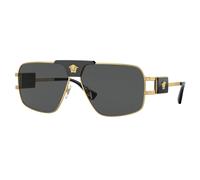 Versace Uomo Versace VE2251 100287 Occhiali da sole Acciaio Oro Grigio Pillow Normale
