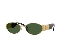 Versace Uomo Versace VE2299 100271 Occhiali da sole Metallo Oro Verde Rotonda Normale