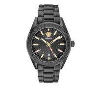Versace V-Code GMT Orologio da polso, BlackVEAFA0824-BLACK-OS, OS, Versace | Codice V