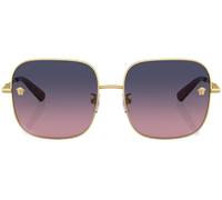Versace Ve 2246d Occhiali Da Sole Donna Oro Oversize Blu 59mm