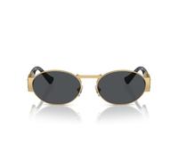 Versace Ve 2264 Occhiali Da Sole Unisex Nero Geometrico Grigio 56mm