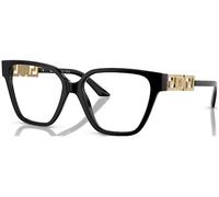 Versace Donna VE3358B GB1 Montature da vista Acetato Nero Trasparente Geometrica Normale