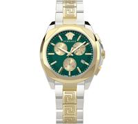 Versace Orologio da polso da donna, cronografo Chrono Lady Bicolor, verde, 40 mm, VE3CA0723, multicolore