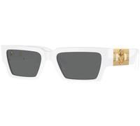 Versace Unisex VE4459 314/87 Occhiali da sole Acetato Bianco Grigio Squadrata Normale