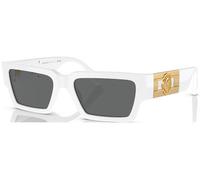 Versace Unisex VE4459 314/87 Occhiali da sole Acetato Bianco Grigio Squadrata Normale