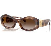 Versace Donna VE4466U 54613B Occhiali da sole Iniettato Tartaruga Marrone Geometrica Normale Sfumato