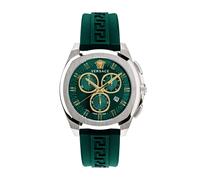 Versace Orologio da polso da uomo, cronografo Chrono GEO, verde, argento, 43 mm, VE7CA0223, verde, cinghia