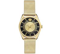 Versace VE8A00424 V-Circle Women’s Quartz Watch - Gold PVD, Black Dial, 36 mm