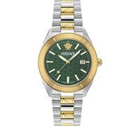 Versace VE8I00424 V-Code Lady - Green Dial, Two-Tone Stainless Bracelet
