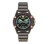 Versace Orologio Cronografo al Quarzo Svizzero Unisex con Cinturino in Kunststoff VE8P00224