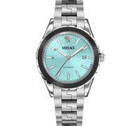 Versace VEQCA0324 Hellenyium Automatico Crono 42mm 5ATM Unisex Turchese Argento