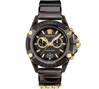 Versace Orologio Analogico al Quarzo da Uomo con Cinturino in Plastica VEZ700421