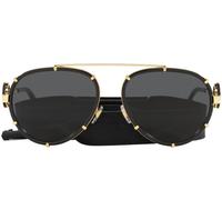 Versace Vintage Icon Ve 2232 Occhiali Da Sole Donna Nero Pilot Grigio 61mm