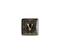 VERSACE - Virtus Gala Black Coppetta Ciotola Coppa Quadrata Nera 12 cm Porcellana