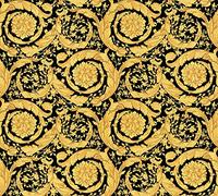 Versace wallpaper Barocco Birds 935834 93583-4 - Carta da parati in tessuto non tessuto, 10,05 m x 0,70 m, colore: Nero metallizzato