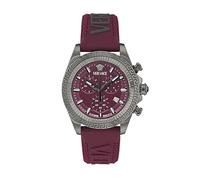 Versace Orologio Cronógrafo al Quarzo Svizzero da Uomo con Cinturino in Silicone VE0W00125