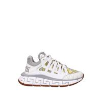 Versace White Leather Athletic Sneakers - EU38.5/US8.5