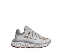 Versace White Trigreca Barocco Print Low Top Sneakers Shoes - EU 36 | US 3