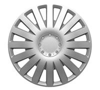 VERSACO Copricerchi per cerchioni da 15 pollici, colore: argento e grigio